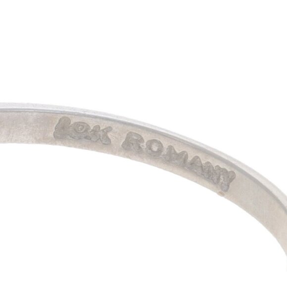 White Gold Lab-Created Star Sapphire Solitaire Bypass Ring - 10k Rd Cab .80ct - Picture 6 of 6